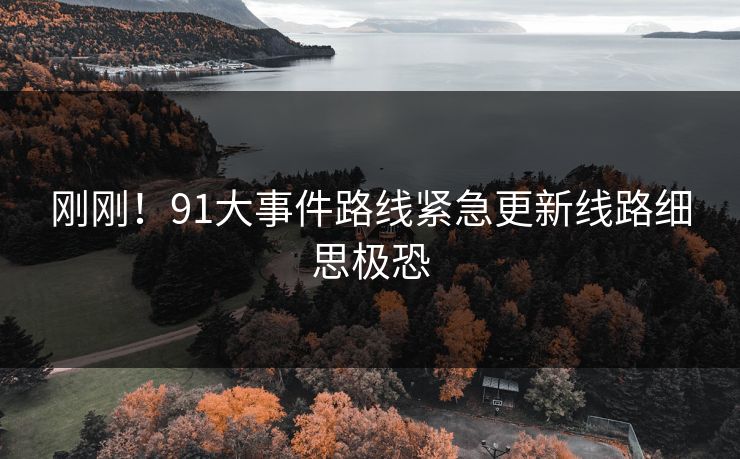 刚刚！91大事件路线紧急更新线路细思极恐