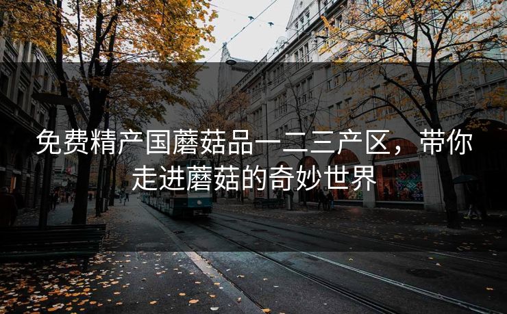 免费精产国蘑菇品一二三产区，带你走进蘑菇的奇妙世界