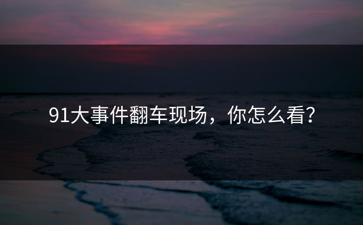 91大事件翻车现场，你怎么看？